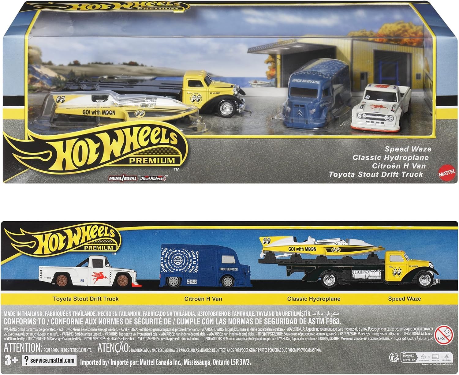 Hot Wheels Premium Collector Set, 4 Die-Cast Vehicles, Speed Waze